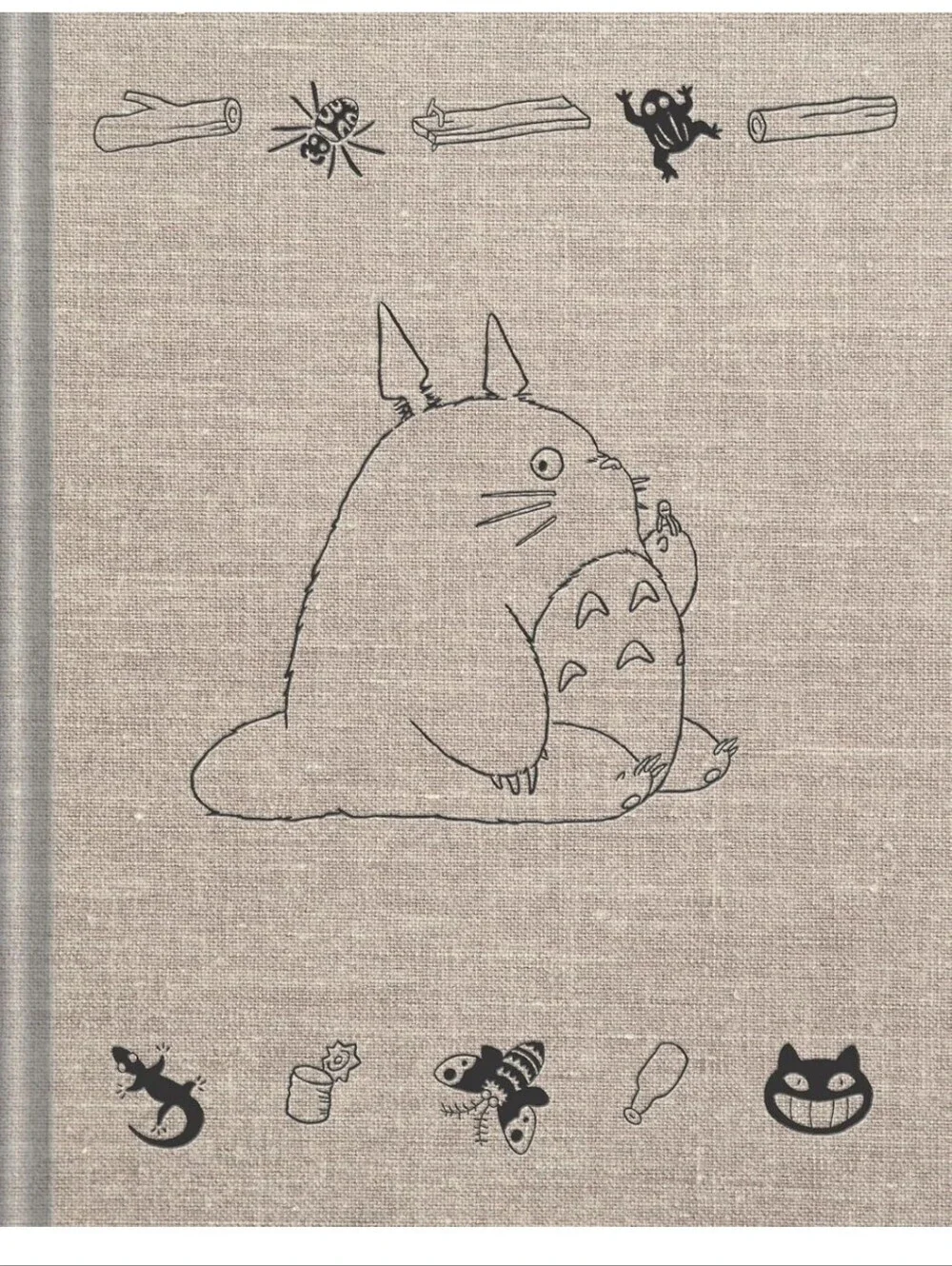 Studio Ghibli Totoro Gray Linen Journal — Gray Sketch Notebook
